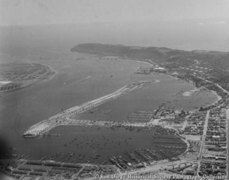 Aerial view of Shelter Island and Point Loma