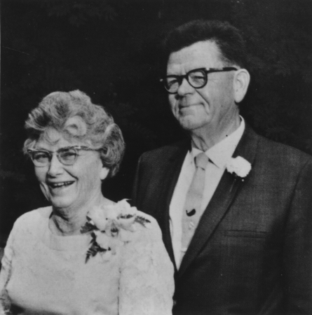 Carl L. Hubbs and Laura Clark Hubbs on their 50th wedding anniversary