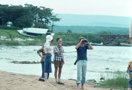 Visitors to Sumbu village on Lake Tanganyika in Kaputa District