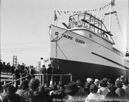 Launching of tuna boat Pacific Queen