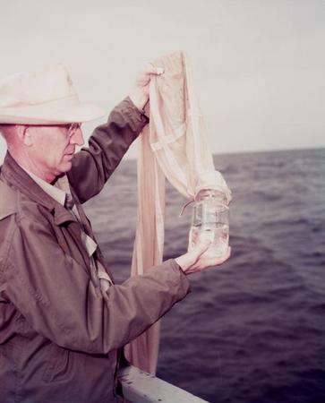Martin Johnson with plankton net