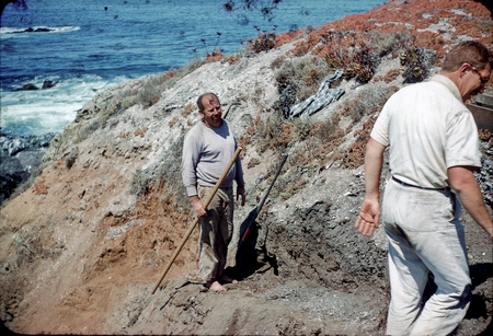 Conrad Limbaugh (with stick) at an Indian site in Tampico, Baja California peninsula