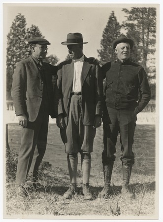 Ed Fletcher with two unidentified men