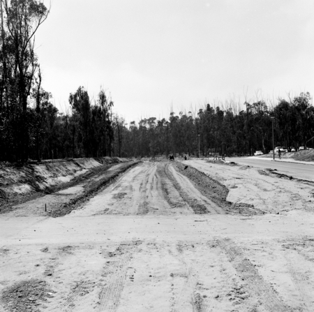 Construction of Gilman Drive on Muir campus, UC San Diego