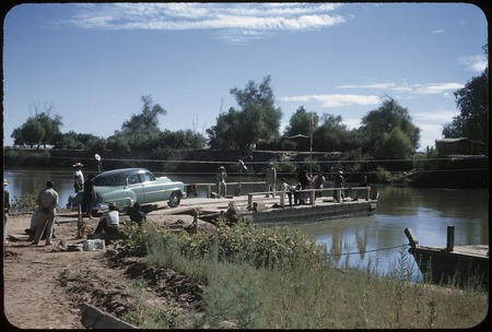 Ferry at &quot;K-49&quot; (Kilometer 49) on the Rio Colorado