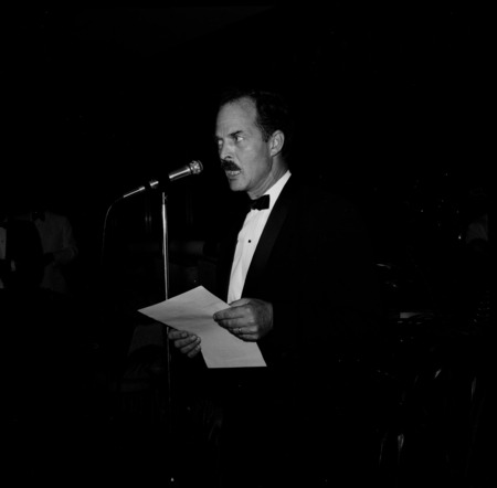 George G. Shor giving a speech during the UCSD Faculty Ball