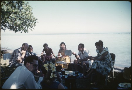 Mr. Danielsson&#39;s party: Roy Rappaport in foreground, anthropologist Bengt Danielsson on left, and others
