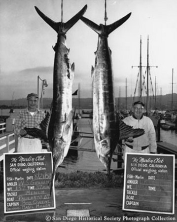 Two men posing with catch at Marlin Club