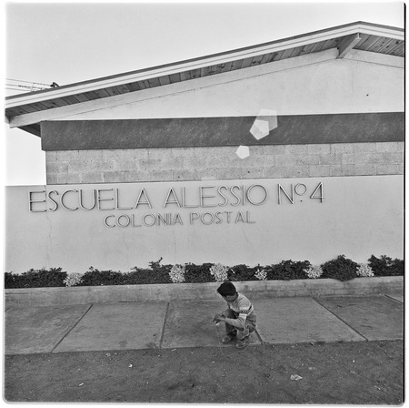 Exterior of the Alessio School Number 4, Colonia Postal