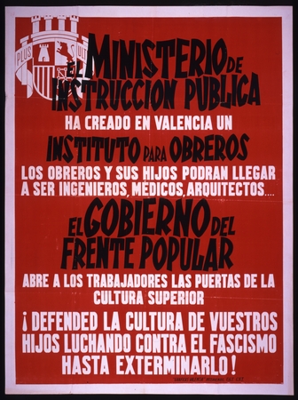 Ministerio de Instrucción Pública ha creado en Valencia un instituto para obreros