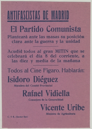 ¡Antifascistas de Madrid!