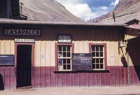 Railroad station in Casapalca