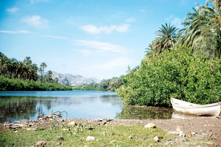 Estuary at Mulege, Mission in Background