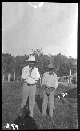 Two Australian Aboriginal men in Western dress