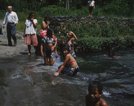 Girls in river Tahiti
