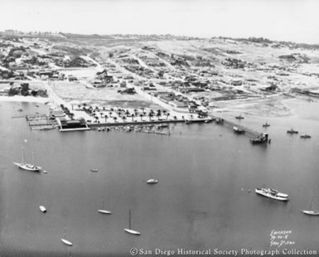 Aerial view of San Diego Bay and waterfront