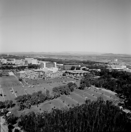Aerial view of Revelle College and Muir College (facing north), UC San Diego