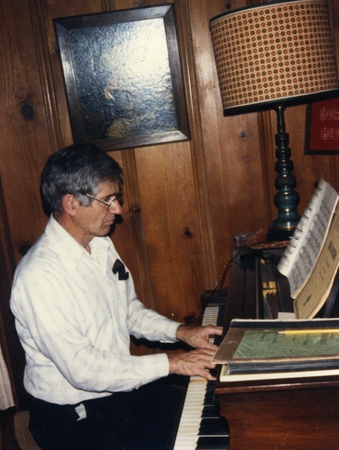Charles D. Keeling at the piano