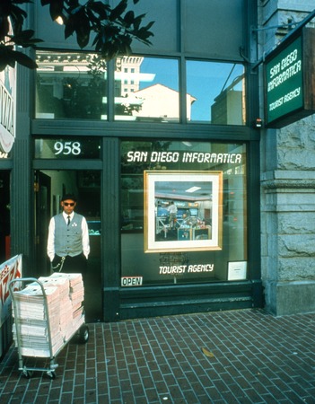 A Tourist&#39;s Guide to San Diego and Tijuana: view of facade of &quot;tourist office&quot;