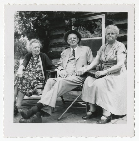 Ed Fletcher with wife Mary and sister Susan