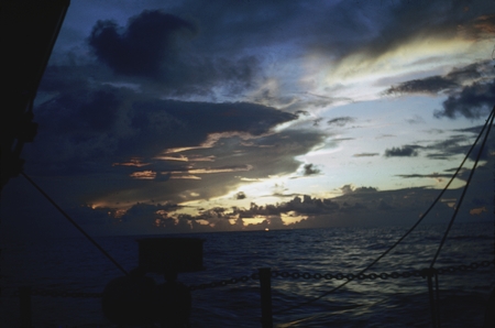 [Sunset at sea,] 1953