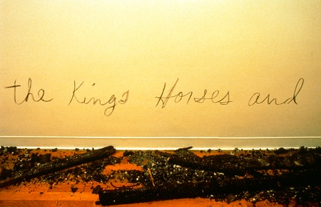 Ruminations: handwritten text on wall