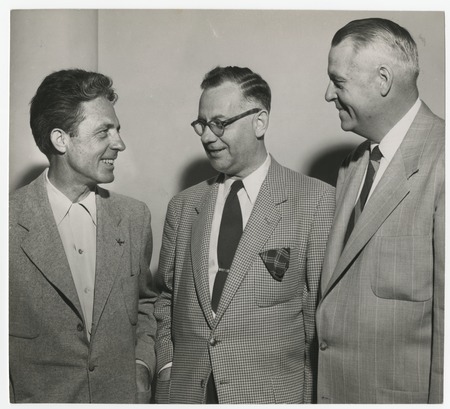 Victor Lundy, unidentified man and Charles Kimball Fletcher