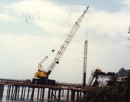 Ellen Browning Scripps Memorial Pier construction, Scripps Institution of Oceanography