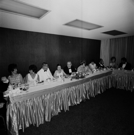 Chancellor William J. McGill (middle) at the head table during the UC San Diego Faculty Ball