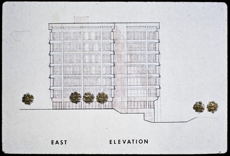 Basic Science Building rendering, east elevation