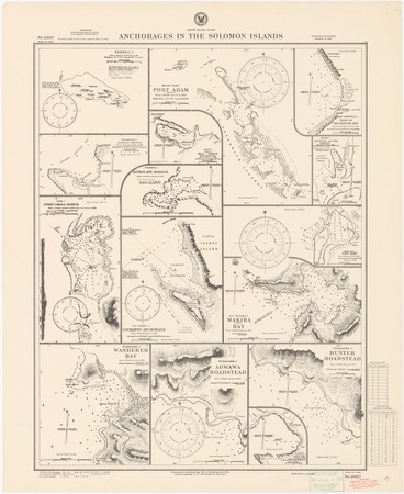 South Pacific Ocean : anchorages in the Solomon Islands