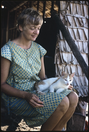Anne Scheffler and cat