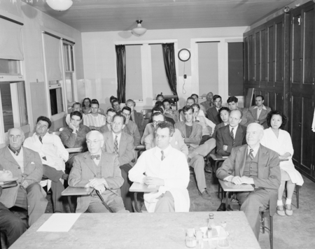 Seminar, George H. Scripps Memorial Marine Biological Building classroom, at the Scripps Institution of Oceanography