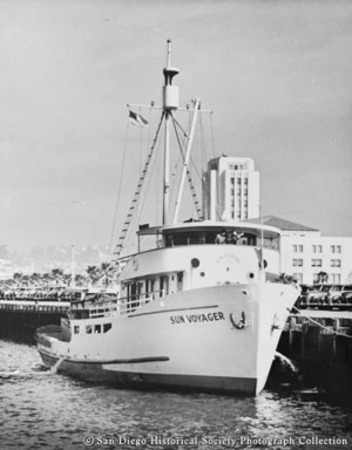 Docked tuna boat Sun Voyager