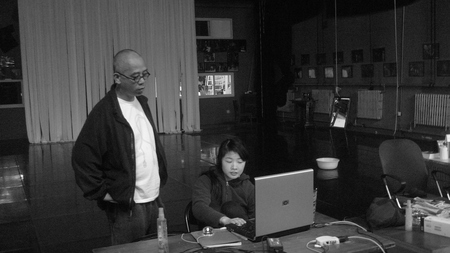 Wu Wenguang working on documentary film