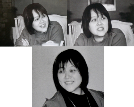 Photograph collage of Peng Xiaolian