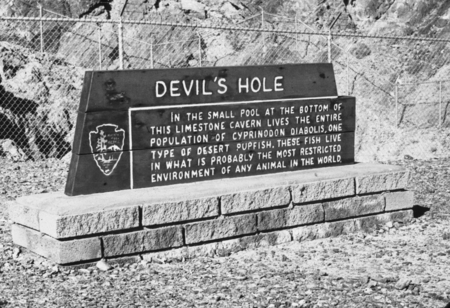Sign for Devils Hole, Nevada