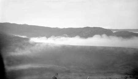 The fog in south contact canyon, facing southeast