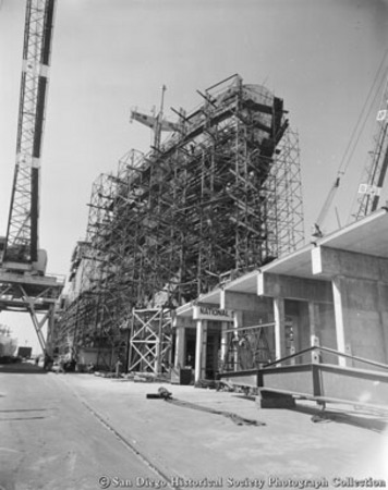 Construction of ship at National Steel and Shipbuilding Company, San Diego