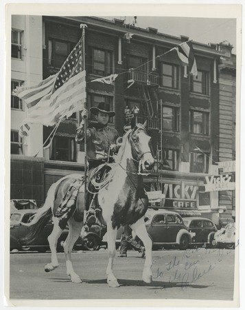 Clark Batchelder on parade horse