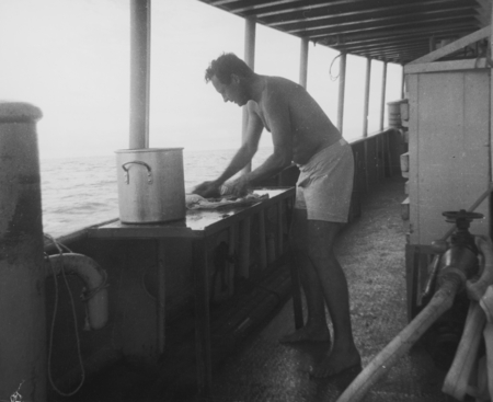 This photo depicts Roger Revelle, who was an oceanographer and director of the Scripps Institution of Oceanography from 19...