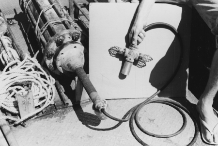 Bottom temperature probe. MidPac Expedition, 1950