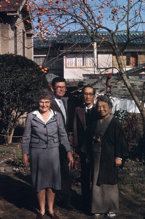 Carl L. Hubbs and Laura C. Hubbs with geneticist Taku Komai and spouse, Kyoto, Japan