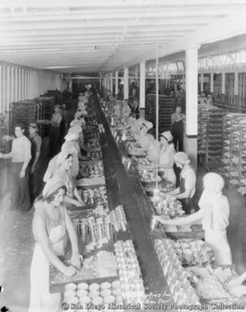 Women cannery workers cleaning fish at Cohn-Hopkins Company