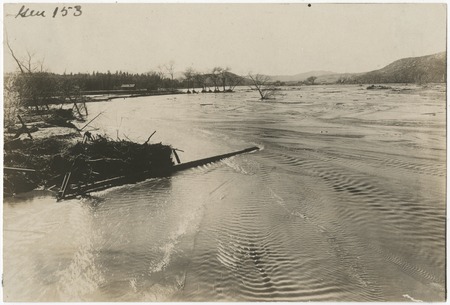 Unidentified river following the 1916 flood