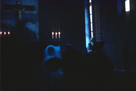 Wedding ceremony of two British volunteers working at Chilubula Mission, inside the church at the mission