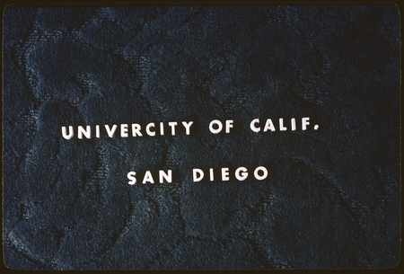 &quot;University of Calif. San Diego&quot; [title slide]