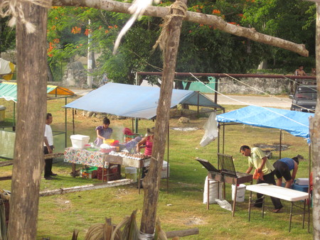 Vendors at Bull ring at Annual fiesta in San Juan Koop 01
