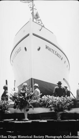 Launching of tuna boat White Eagle