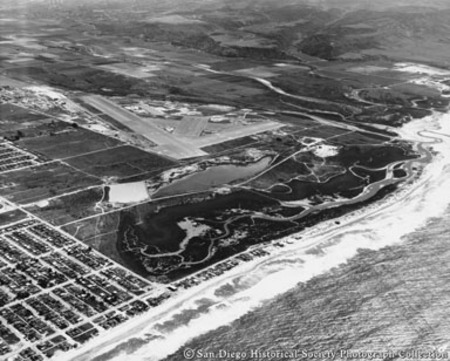 Aerial view of Imperial Beach coastline